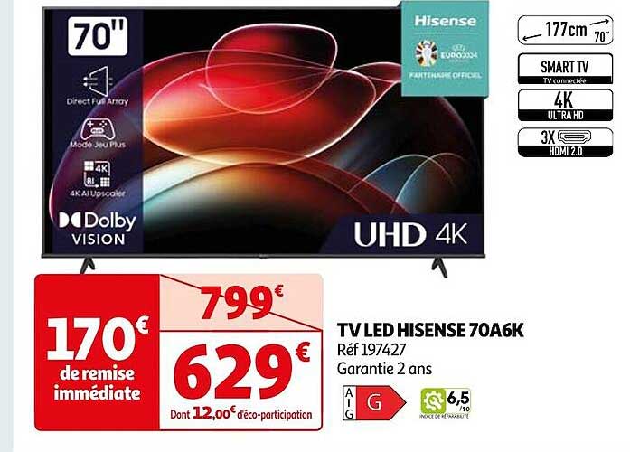 Tv Led Hisense 177 Cm 70"