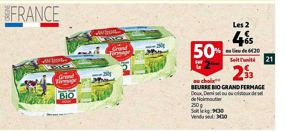 beurre bio grand fermage