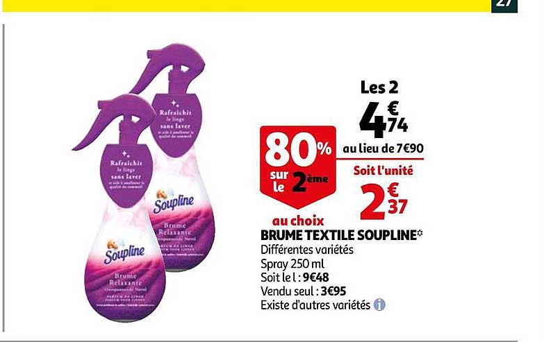 brume textile soupline