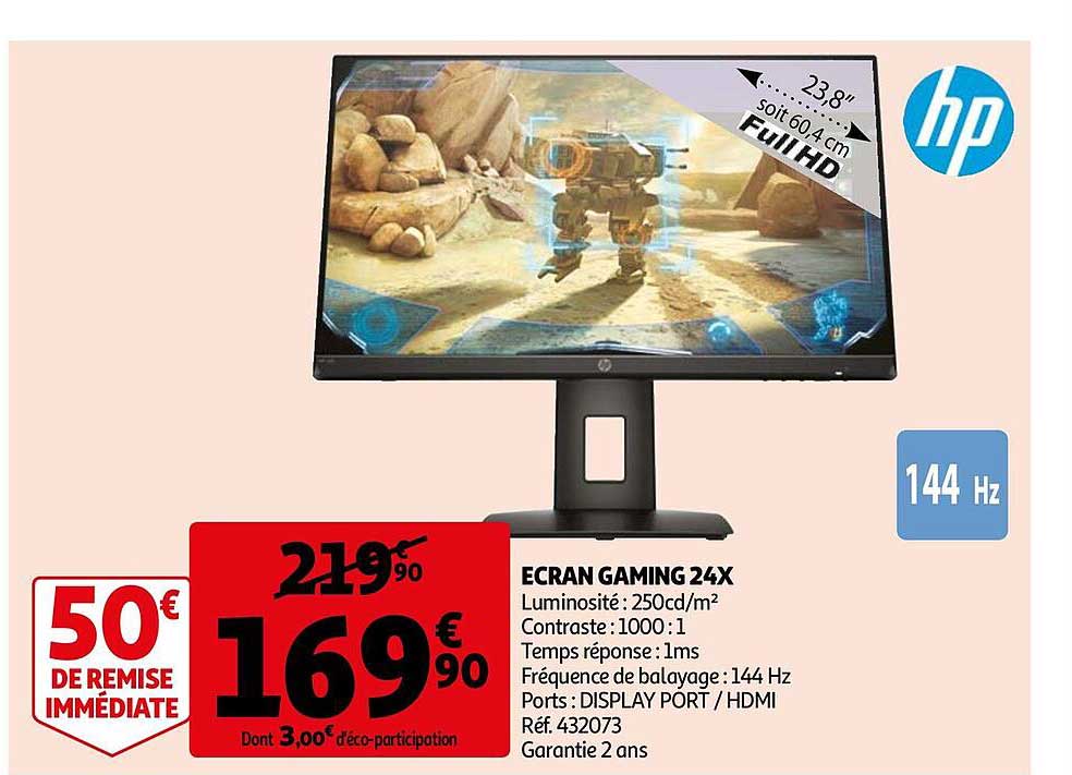 écran Gaming 24x Hp