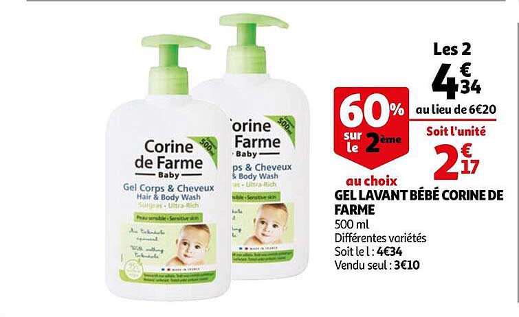 gel lavant bébé corine de farme