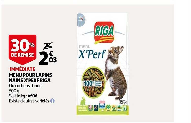 menu pour lapins nains x'perf riga