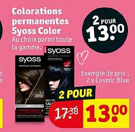 2 X Cosmic Blue Syoss Color