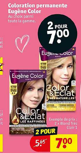 coloration permanente eugène color 2 x blond très clair 1
