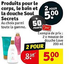 produits pour le corps le bain et la douche soul secrets