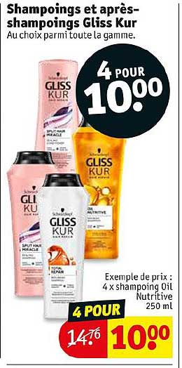 shampoings et après-shampooings gliss kur