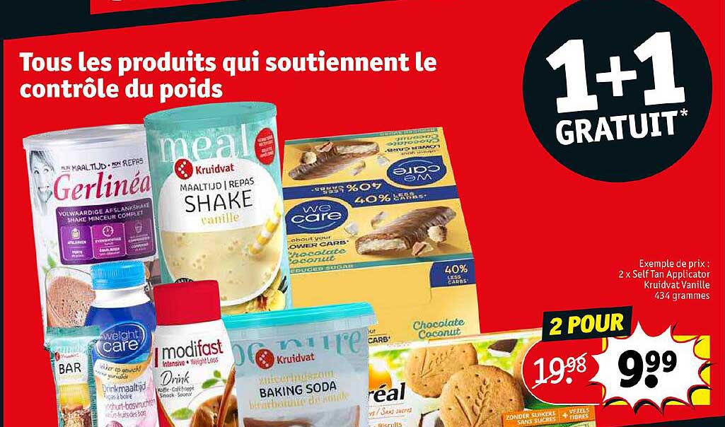 2 x  self tan applicator kruidvat vanille 434 grammes