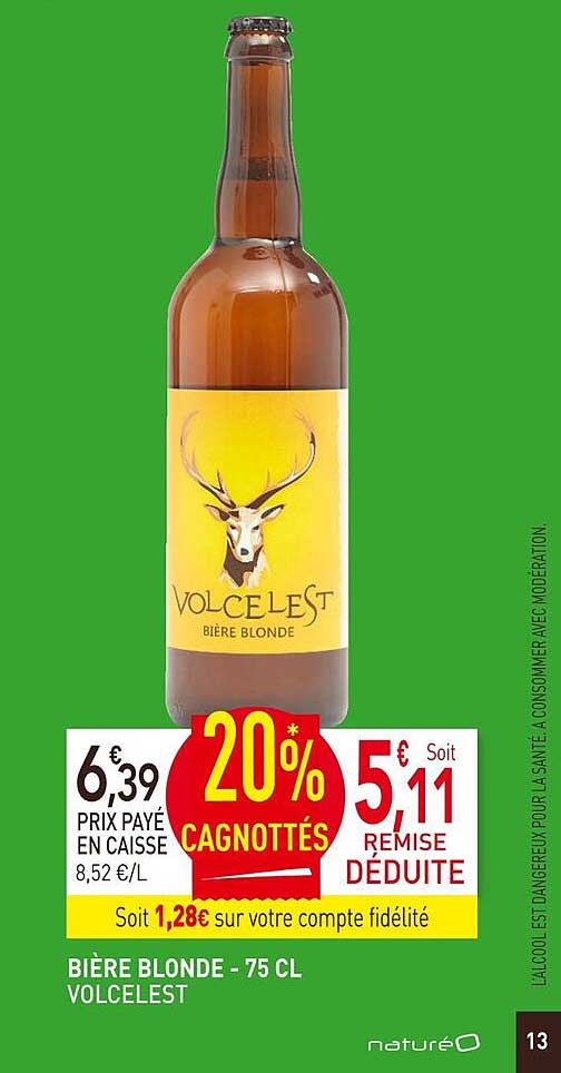 Bière Blonde Volcelest - 75cl