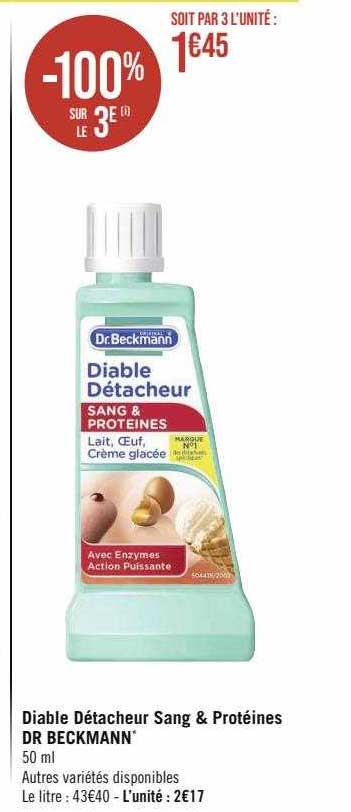 diable détacheur sans & protéines dr beckmann