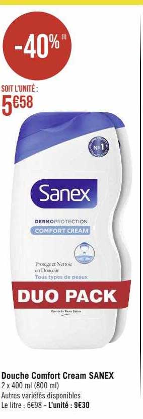 douche comfort cream sanex