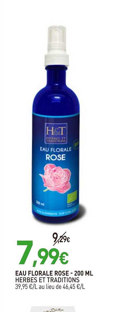 eau florale rose herbes et traditions - 200ml