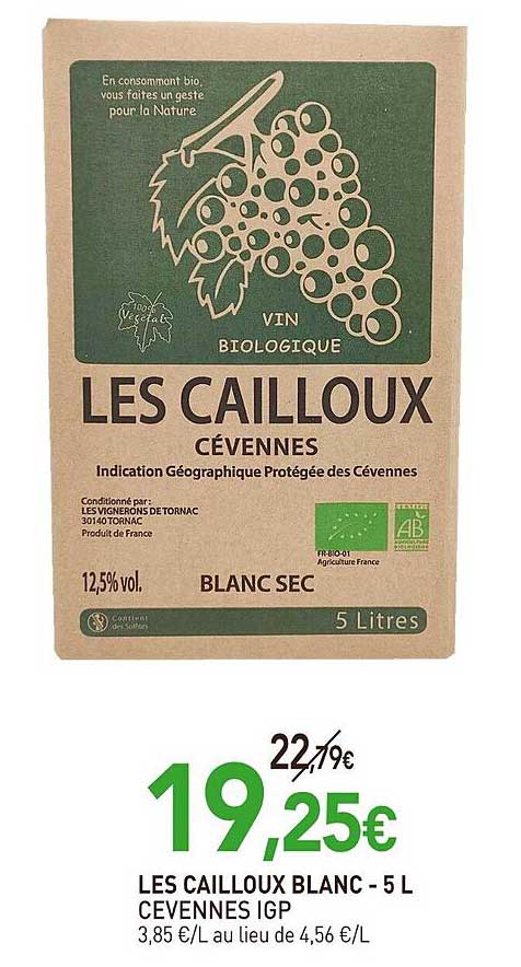 les cailloux blanc cevennes igp - 5l