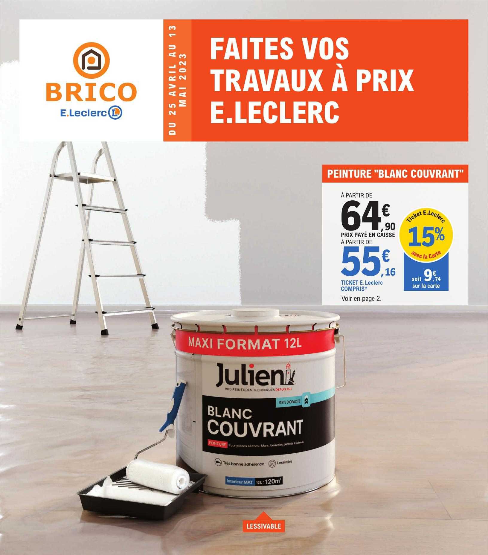 peinture blanc couvrant julien