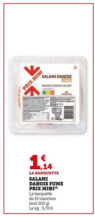 salami danois fumé prix mini