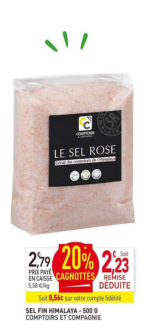 sel fin himalaya comptoirs et compagnie - 500 g
