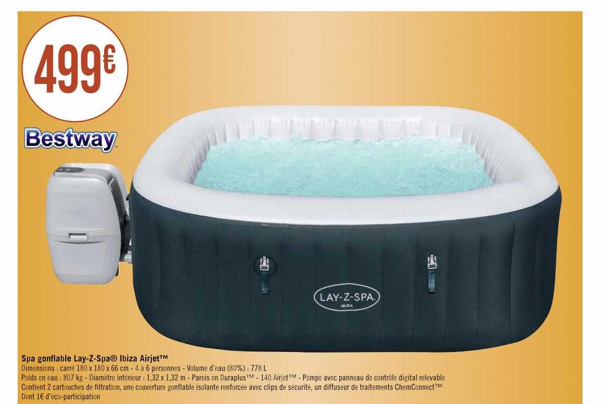 spa gonflable lay-z-spa ibiza airjet bestway