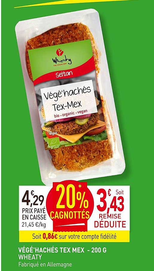 végé'hachés tex mex wheaty - 200 g
