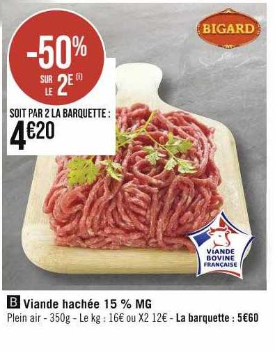 Viande Hachée 15% Mg