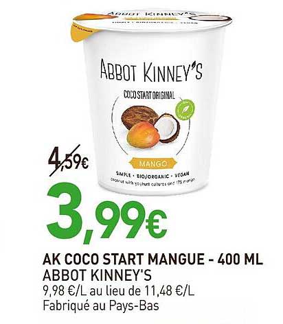 ak coco start mangue abbot kinney's - 400ml