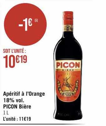apéritif à l'orange 18% vol. picon bière