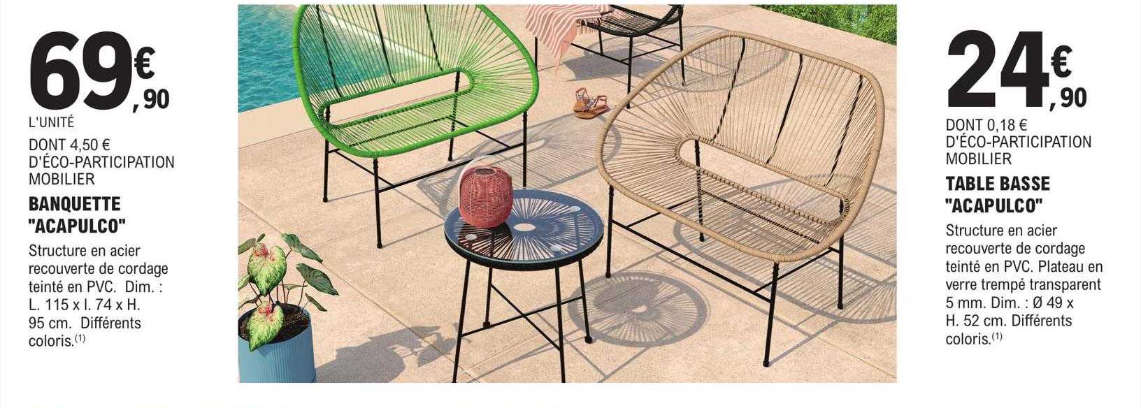 banquette "acapulco"