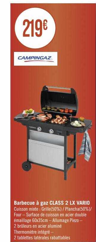 barbecue à gaz class 2 lx vario