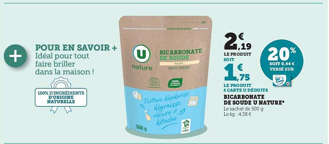 Bicarbonate De Soude U Nature