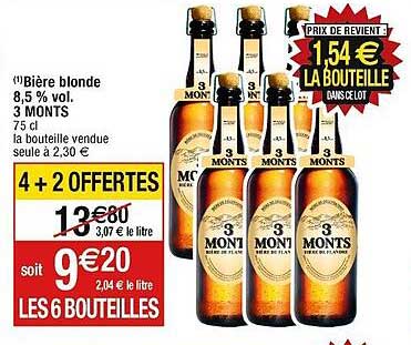 bière blonde 8,5% vol. 3 monts