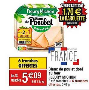 blanc de poulet doré au four fleury michon