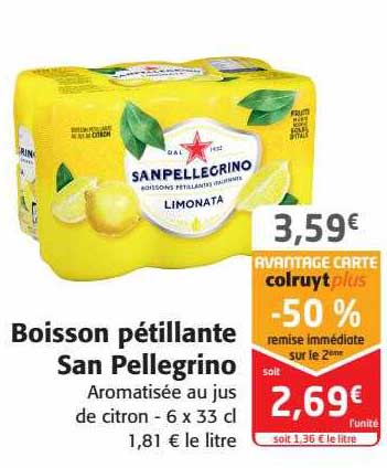 boisson pétillante san pellegrino