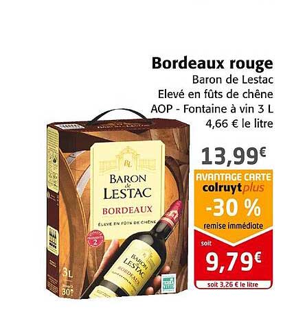 Bordeaux Rouge Baron De Lestac