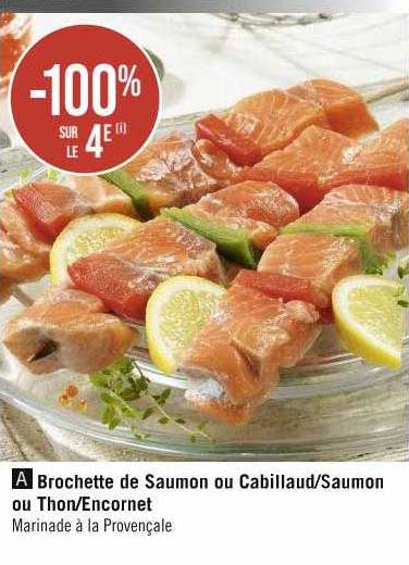 Brochette De Saumon Ou Cabillaud-saumon Ou Thon-encornet