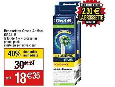 Brossettes Cross Action Oral-b