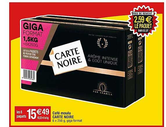 Café Moulu Carte Noire