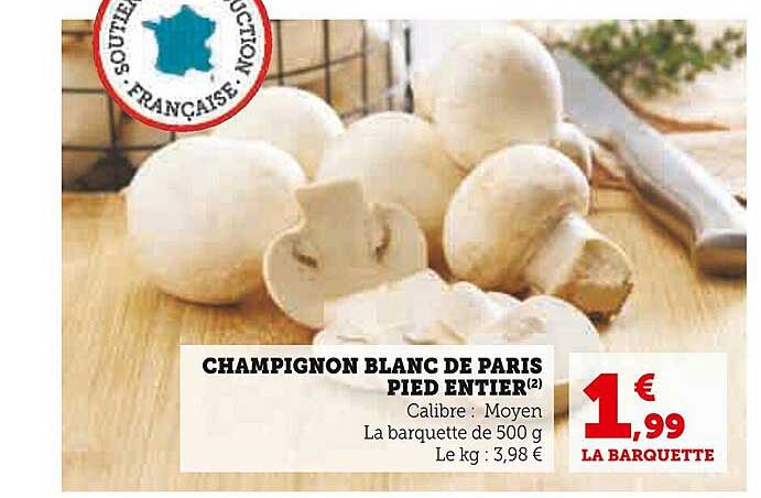 Champignon Blanc De Paris Pied Entier
