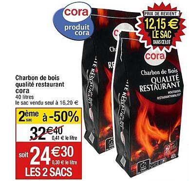 charbon de bois qualité restaurant cora