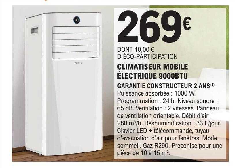 Climatiseur Mobile électrique 9000tu