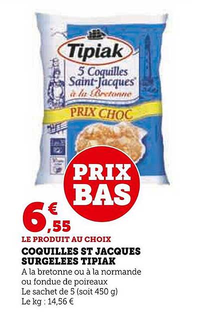 Coquilles St Jacques Surgelées Tipiak