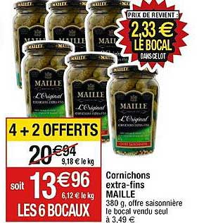 cornichons extra-fins maille