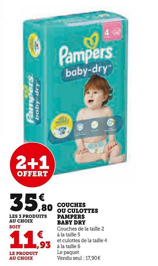 Couches Ou Culottes Pampers Baby Dry