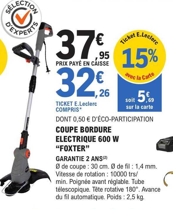 coupe bordure électrique 600w "foxter"