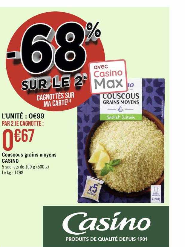 couscous grains moyens casino