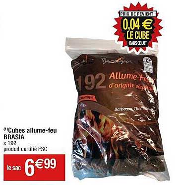 cubes allume-feu brasia