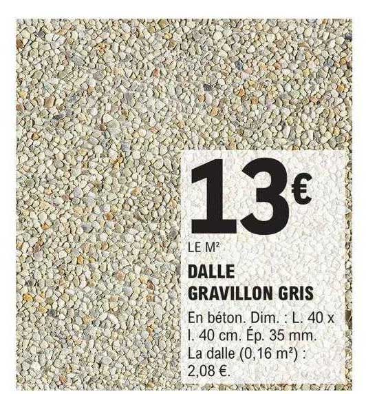 dalle gravillon gris