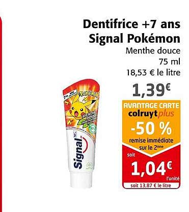 dentifrice +7 ans signal pokémon