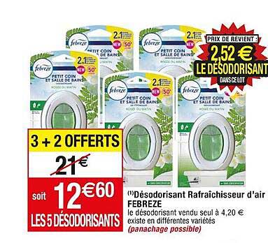 désodorisant rafraîchisseur d'air fébrèze