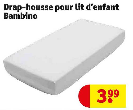drap-housse pour lit d'enfant bambino