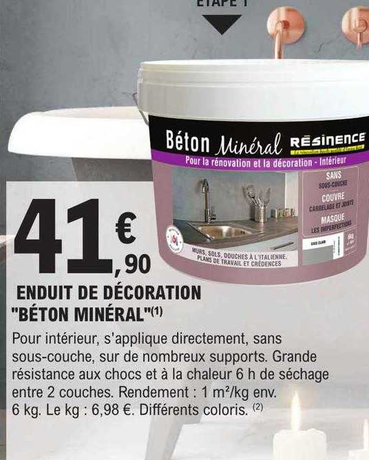 enduit de décoration "béton minéral"