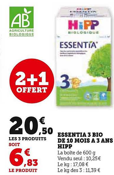 essentia 3 bio de 10 mois à 3 ans hipp