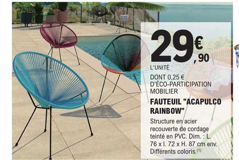 fauteuil "acapulco rainbow"
